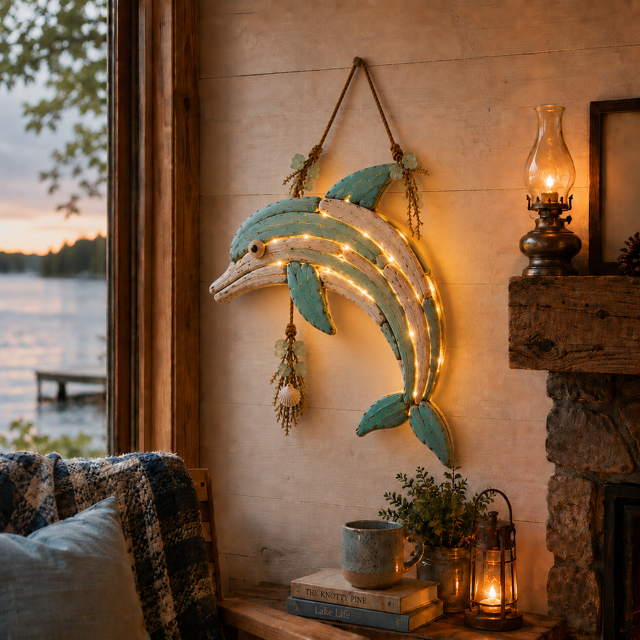 🌊 Décoration murale lumineuse Poissons Côtiers – Apportez le charme de l'océan et une lueur chaleureuse à votre intérieur