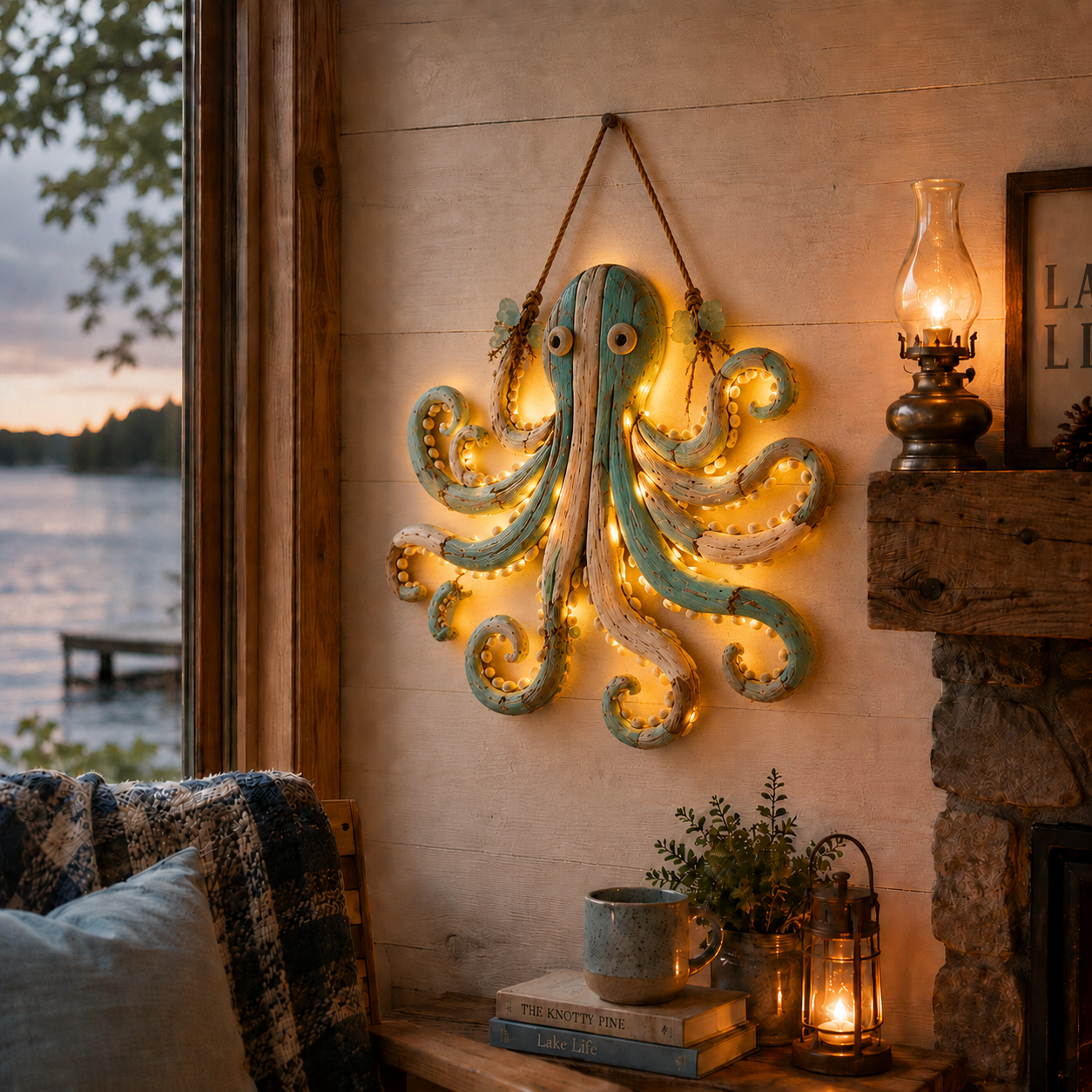 🌊 Décoration murale lumineuse Poissons Côtiers – Apportez le charme de l'océan et une lueur chaleureuse à votre intérieur