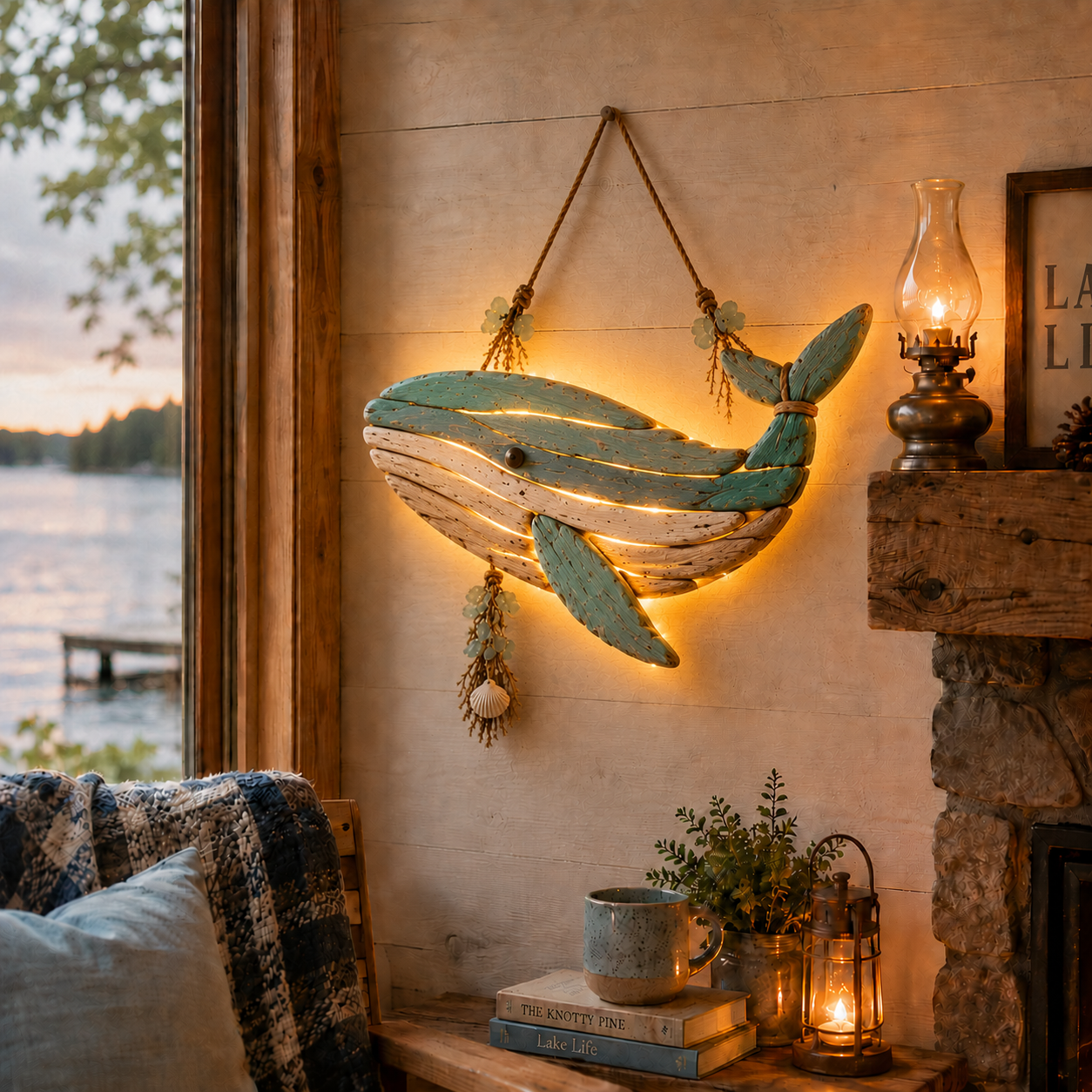 🌊 Décoration murale lumineuse Poissons Côtiers – Apportez le charme de l'océan et une lueur chaleureuse à votre intérieur