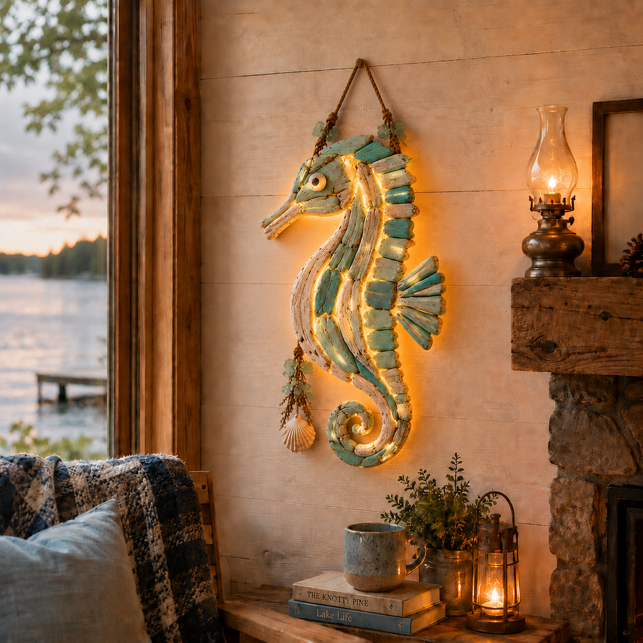 🌊 Décoration murale lumineuse Poissons Côtiers – Apportez le charme de l'océan et une lueur chaleureuse à votre intérieur