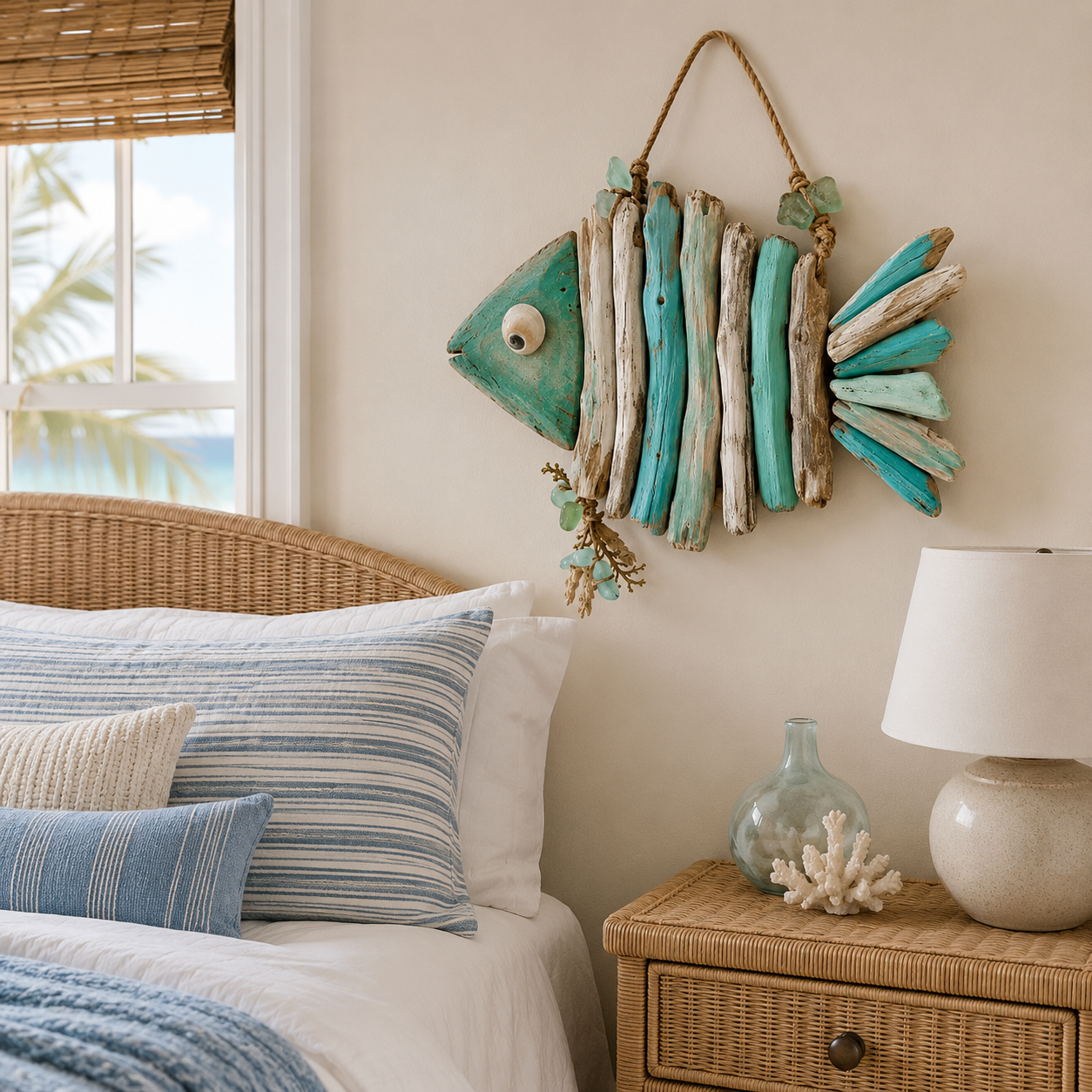 🌊 Décoration murale lumineuse Poissons Côtiers – Apportez le charme de l'océan et une lueur chaleureuse à votre intérieur