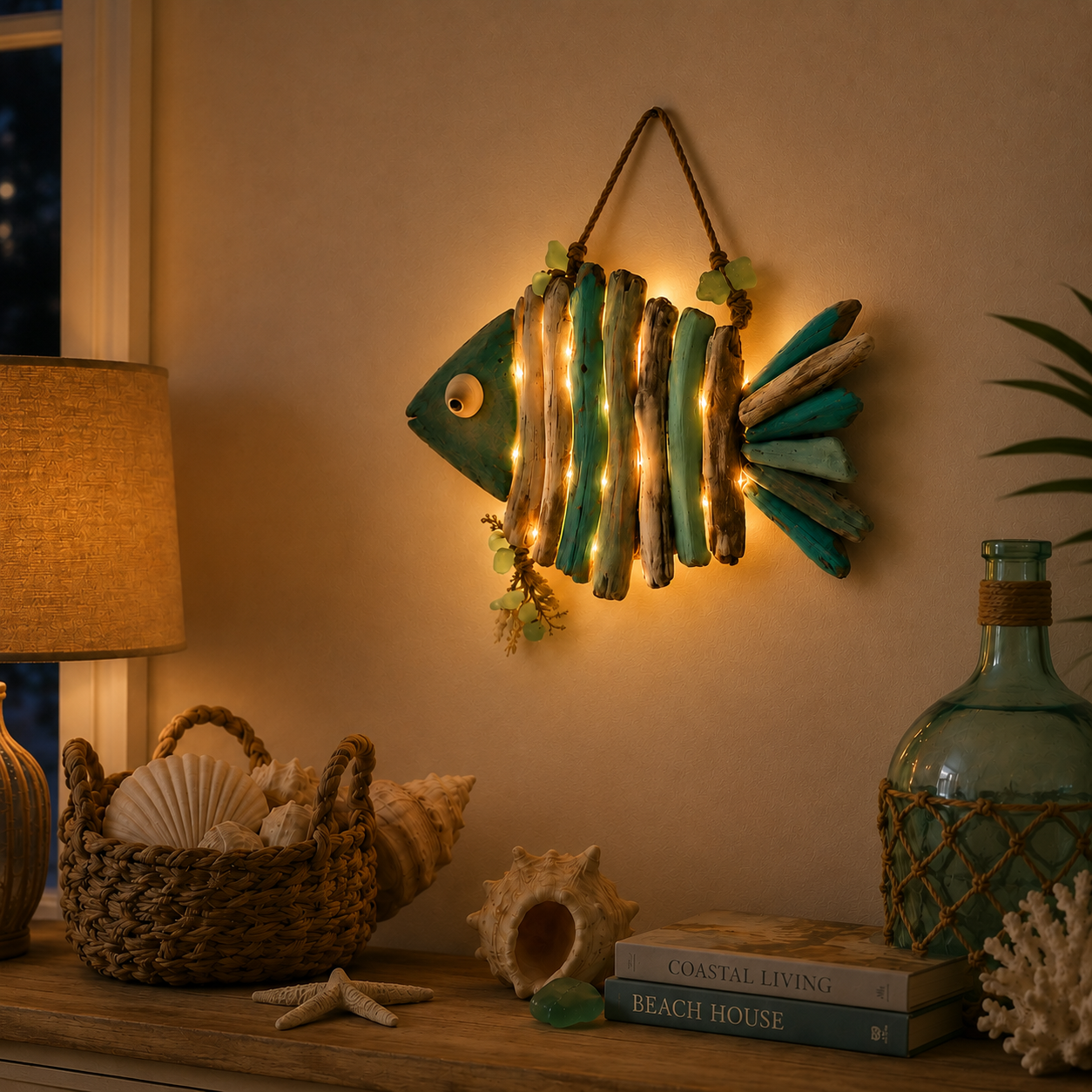 🌊 Décoration murale lumineuse Poissons Côtiers – Apportez le charme de l'océan et une lueur chaleureuse à votre intérieur